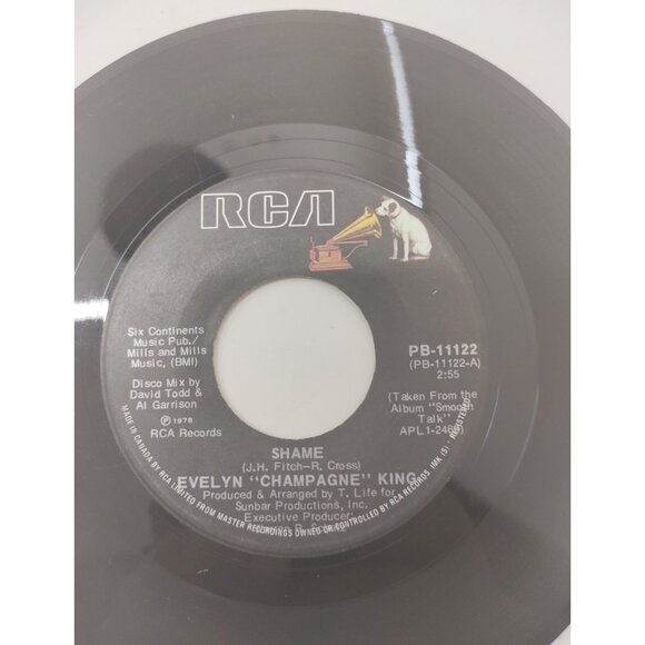 Evelyn Champagne King Shame / Dancin’ 7" 45 RPM Vinyl Record 1978 RCA Victor - Picture 5 of 5